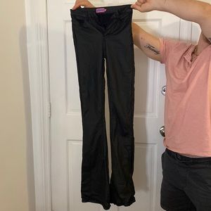 Edikted Leather Flare Pants